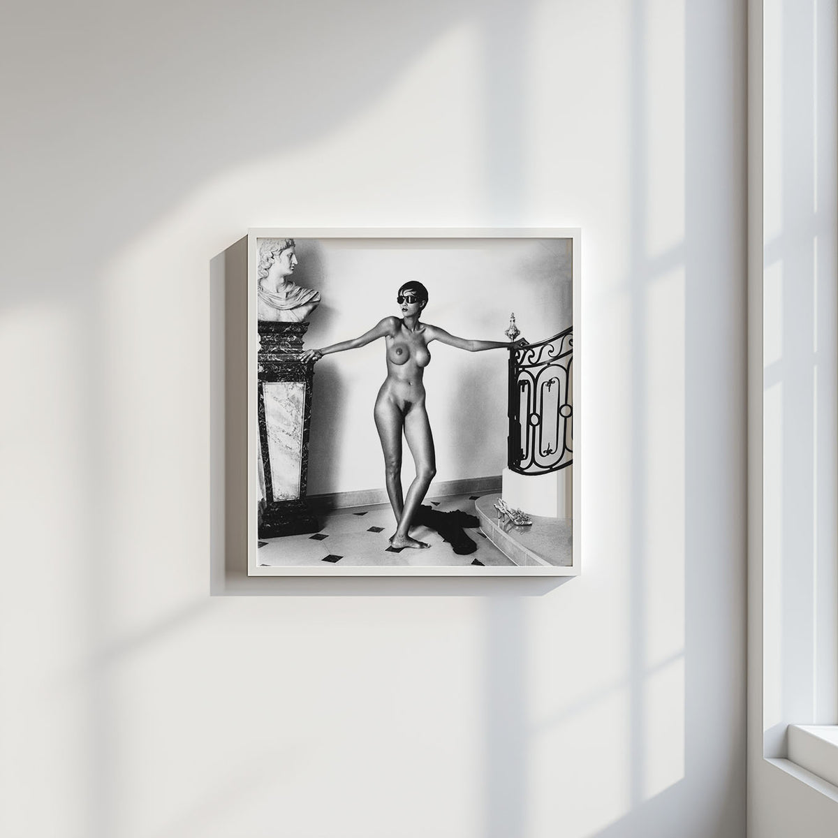 Fine Art Photo by Helmut Newton Print Poster, "Iman", Monte Carlo, 1990