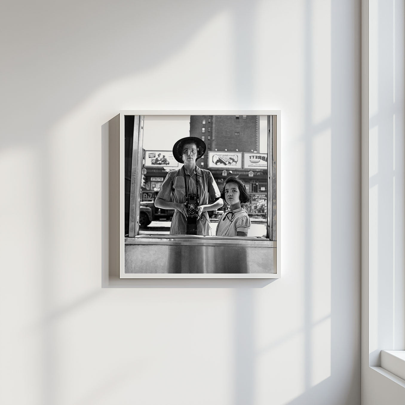 Fine Art Photo by Vivian Maier Self-Portrait Vintage Print Poster, New York, 1953 (Vivian Maier Self Portrait)
