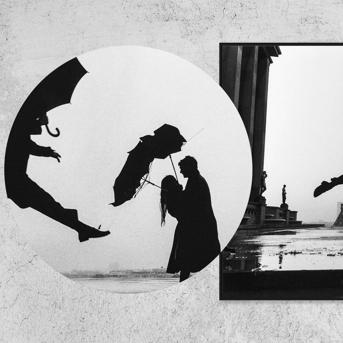 Fine Art Photo by Elliott Erwitt, Umbrella Jump Print Poster, Paris, France, 1989