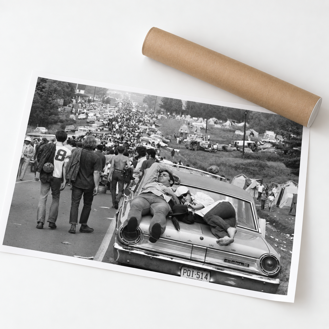 Couple Sleeping on Car at Woodstock· 1969