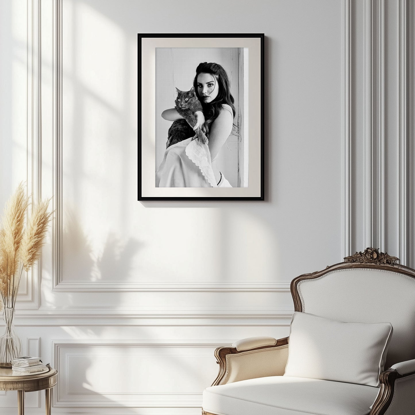 Fine Art Photo Lana del Rey With a Cat Aesthetic Print Poster