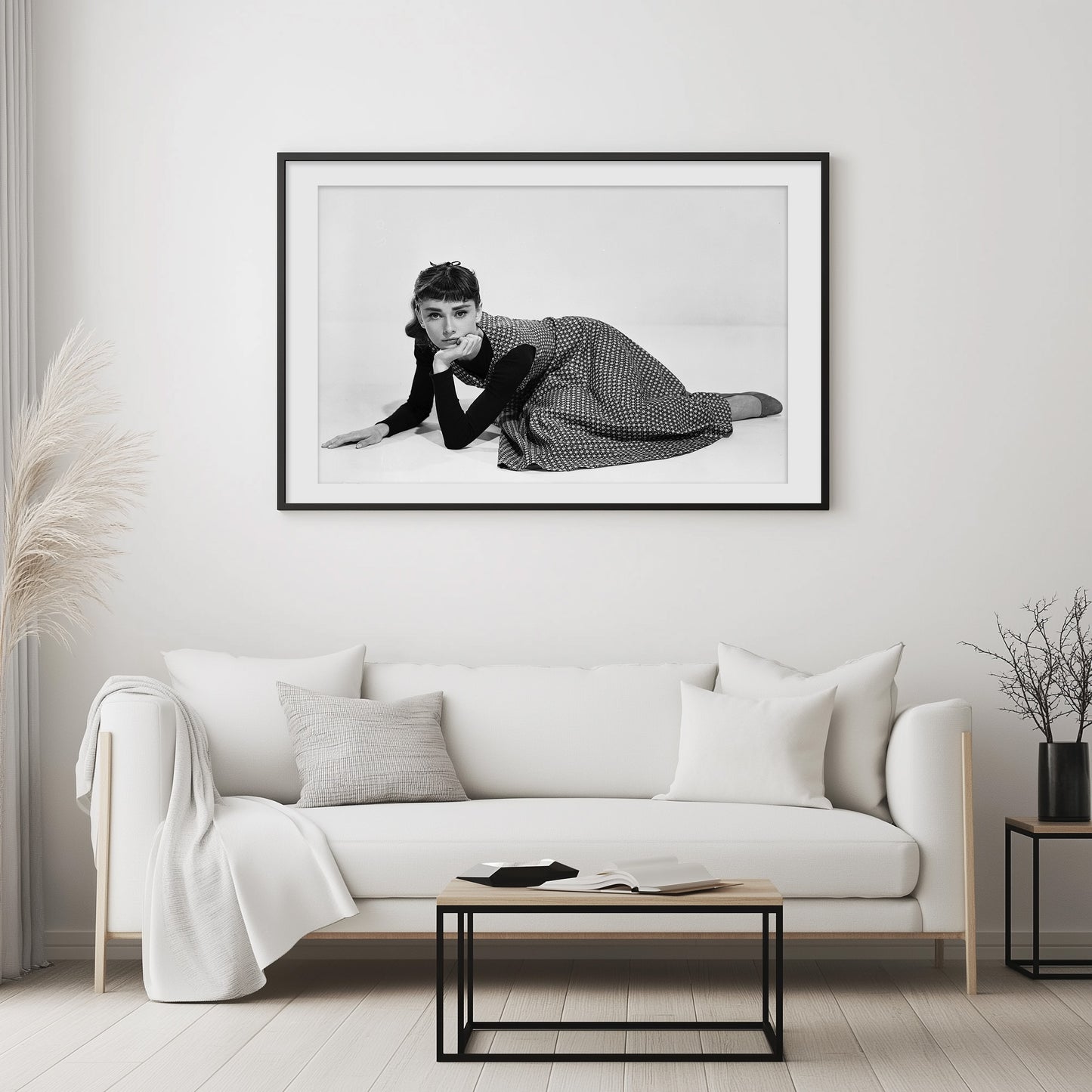 Audrey Hepburn Black and White Portrait