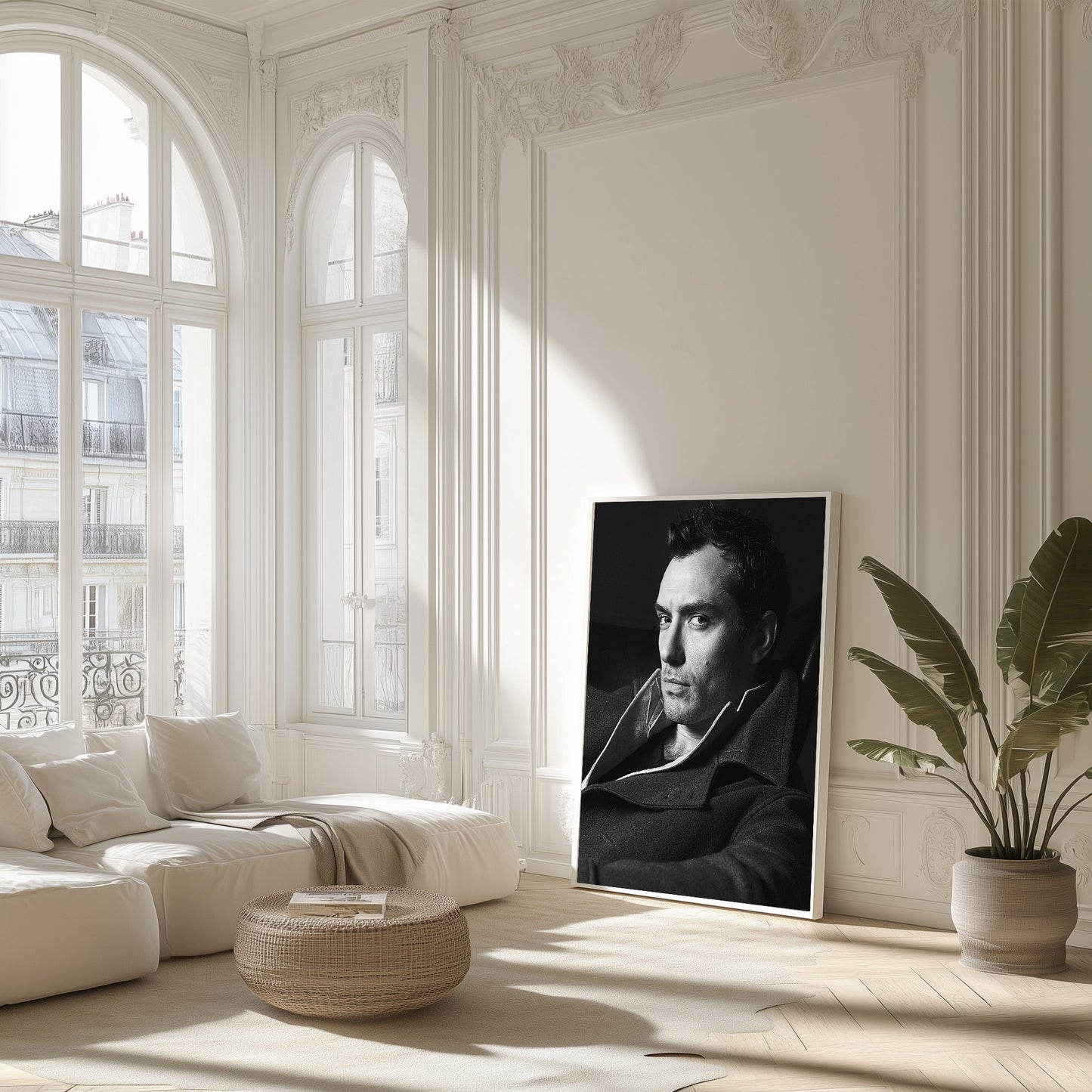 Jude Law Black and White Portrait