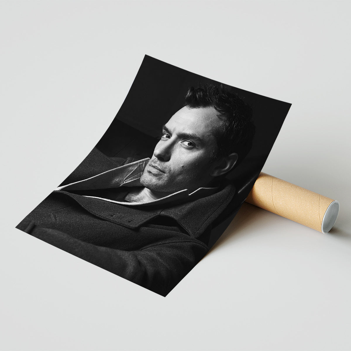 Jude Law Black and White Portrait