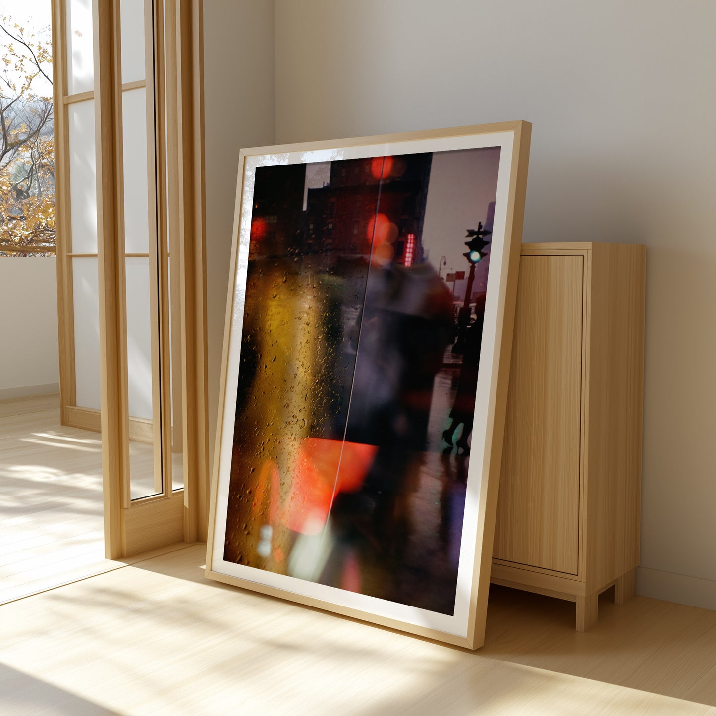 Fine Art Photo by Saul Leiter, Walk with Soames, Vintage Print Poster, 1958