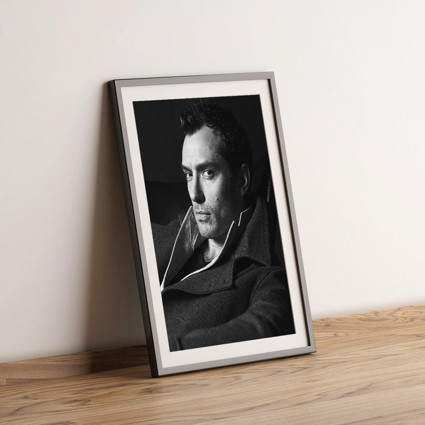 Jude Law Black and White Portrait
