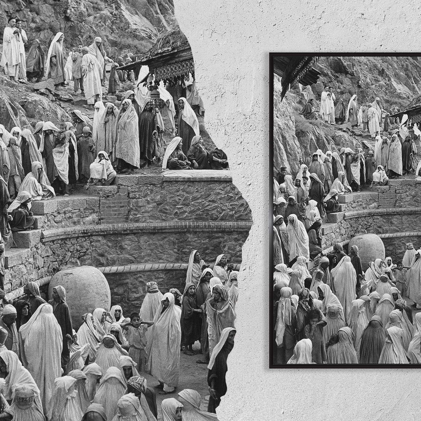 Henri Cartier-Bresson Friday Prayer Print, Srinagar Kashmir 1948, Black and White Photography Wall Art