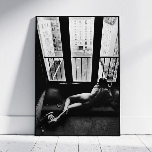 Fine Art Photo Helmut Newton, Hinterhof Akt, Paris, 1974, Print Poster