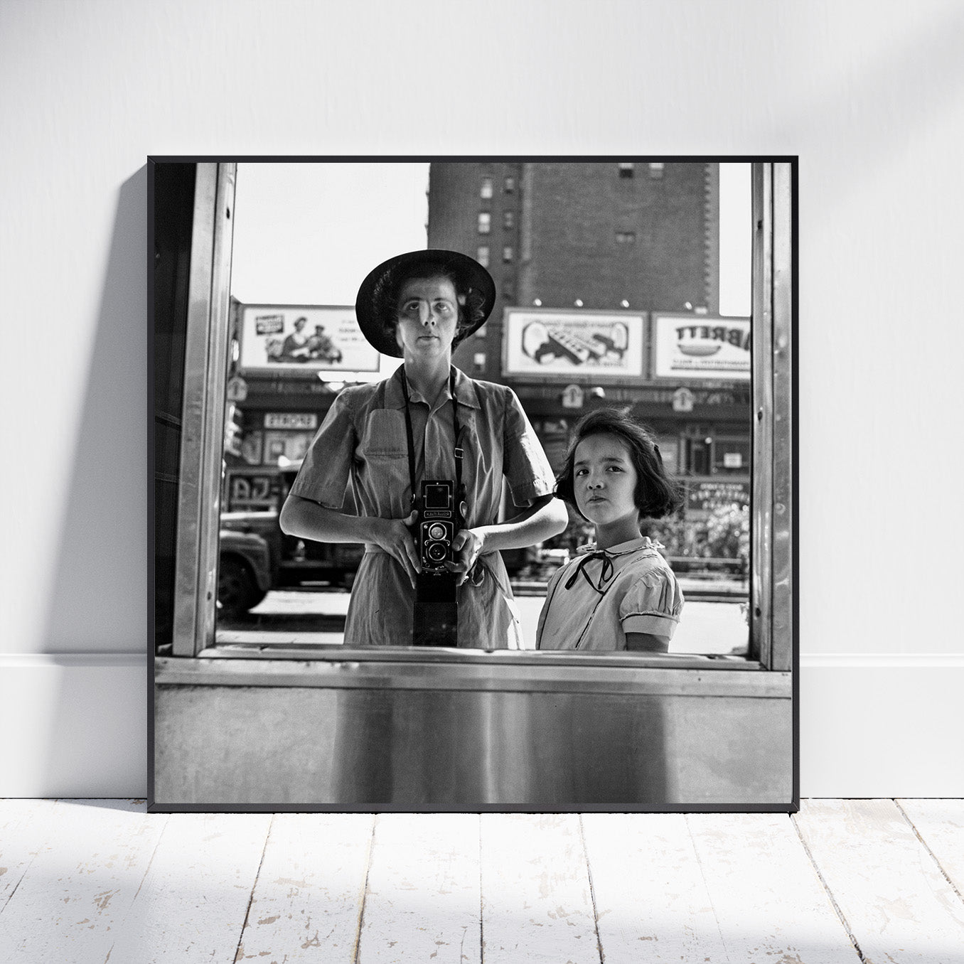 Fine Art Photo by Vivian Maier Self-Portrait Vintage Print Poster, New York, 1953 (Vivian Maier Self Portrait)