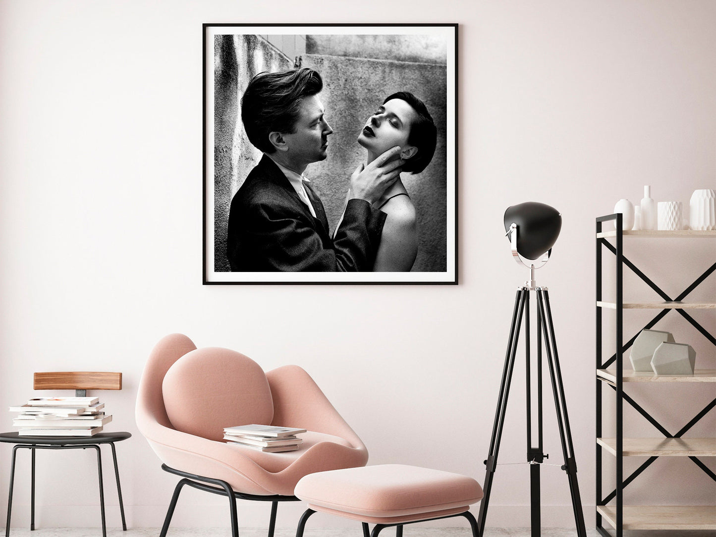 Fine Art Photo by Helmut Newton Print Poster, David Lynch and Isabelle Rossellini, Los-Angeles 1988