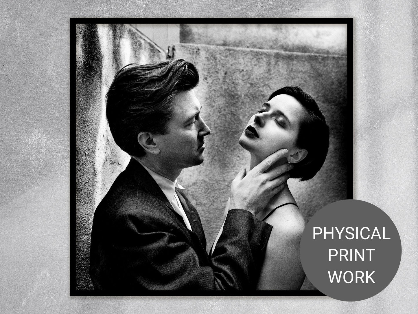 Fine Art Photo by Helmut Newton Print Poster, David Lynch and Isabelle Rossellini, Los-Angeles 1988