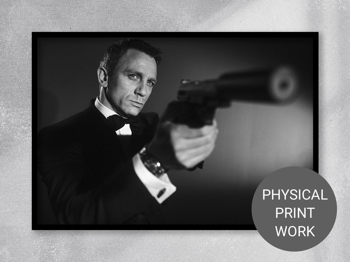 Fine Art Photo, Daniel Craig, James Bond Print Poster, 2018