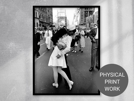 V-J Day in Times Square Print Poster, taken on August 14, 1945, in Times Square, New York