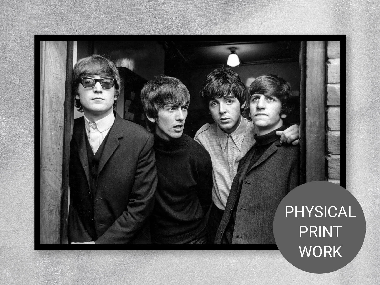Fine Art Poster The Beatles Print Poster, John Lennon, Paul McCartney, George Harrison, Ringo Starr