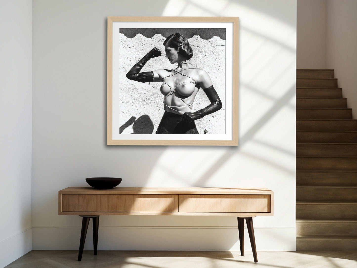 Fine Art Photo by Helmut Newton Print Poster, "Tied-up Torso", Ramatuelle, 1980