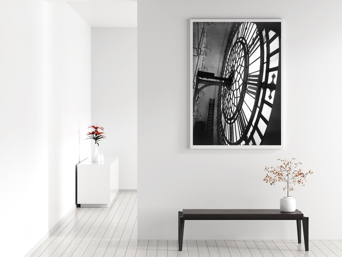 Fine Art Photo, Big Ben Print, Inside St. Stephen's Tower, Westminster Palace, 1925