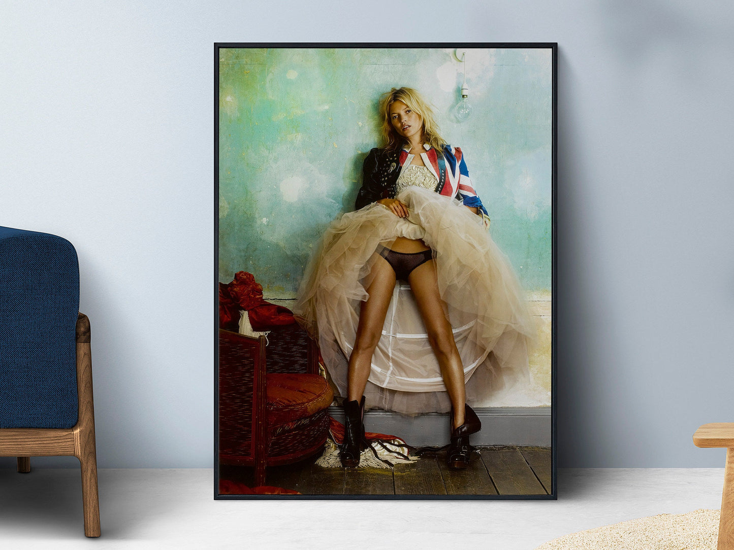 Fine Art Photo by Mario Testino, Exposed Print Poster, Erotic Photography, Kate Moss, British Vogue, 2008