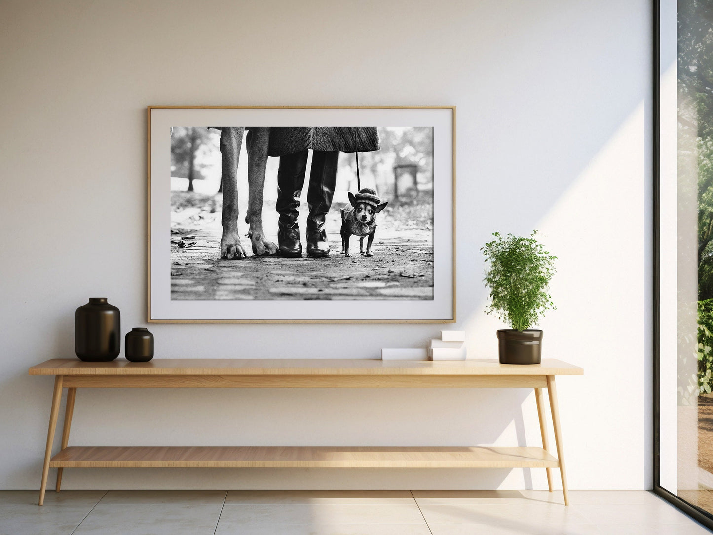 Fine Art Photo by Elliott Erwitt, Dog Legs Print Poster, New York City, USA, 1974