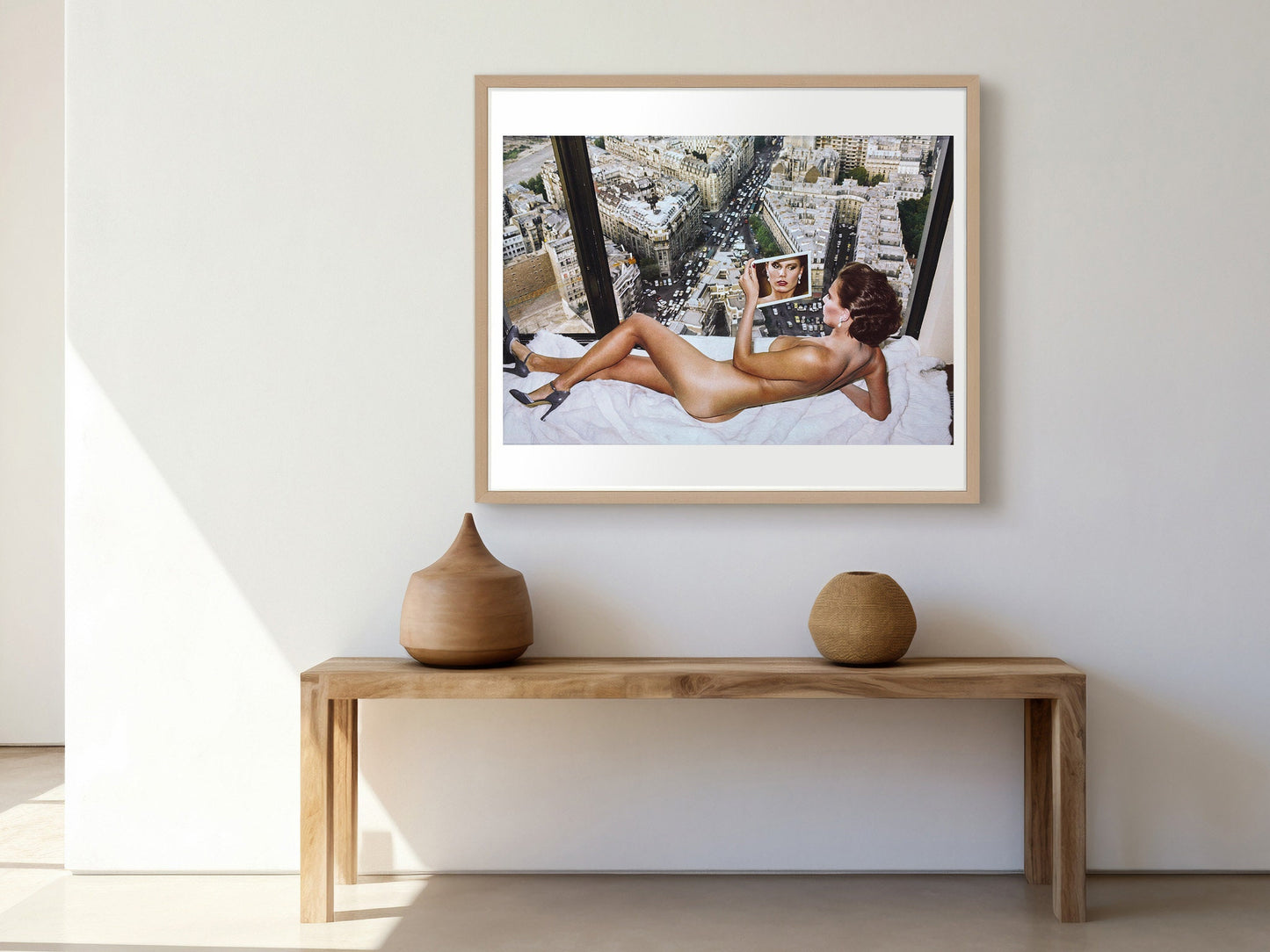 Helmut Newton Print Poster, bergstrom over Paris, 1976