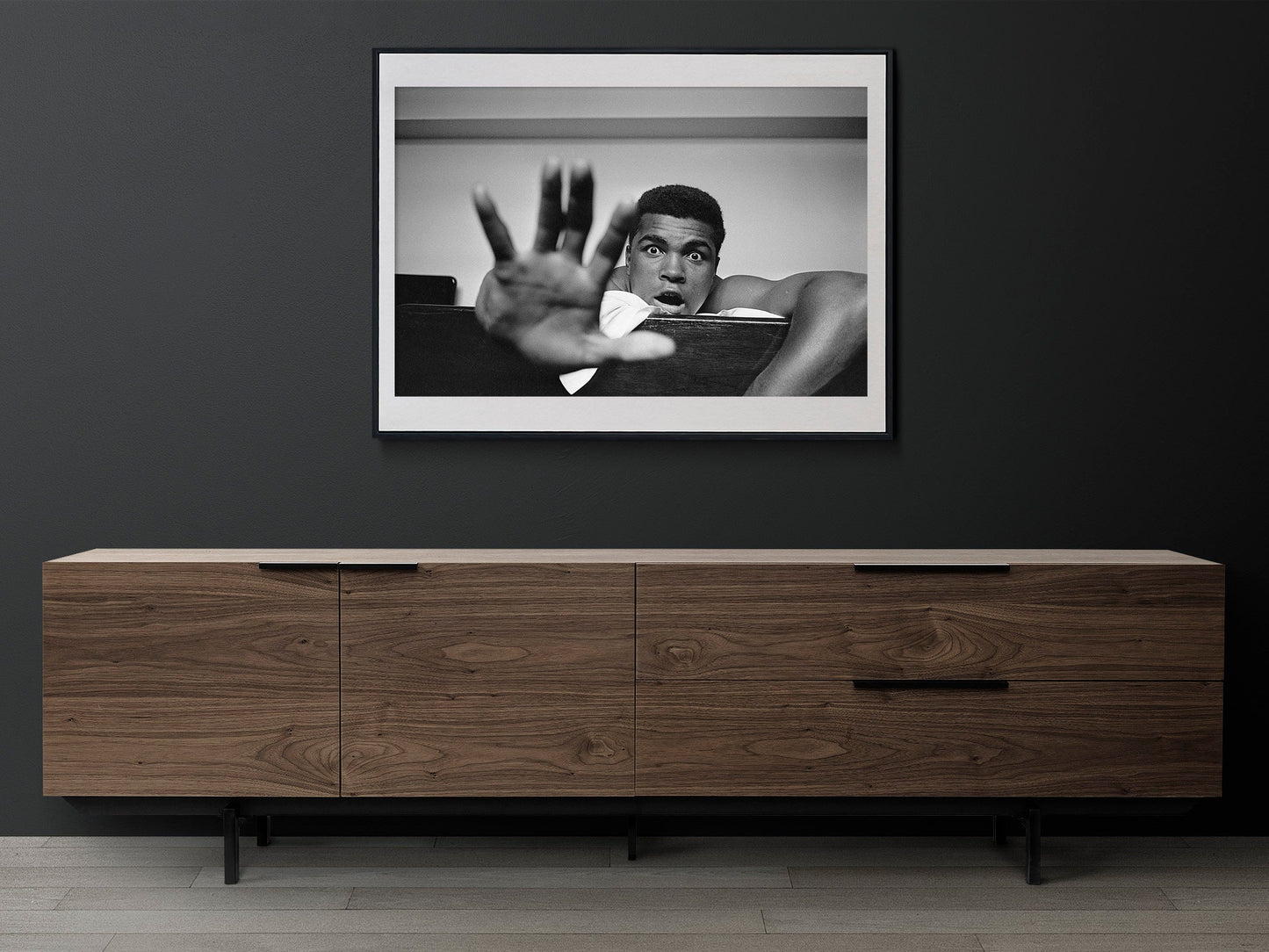 Give Me Five Poster, Muhammad Ali, 1963, by Len Trievnor