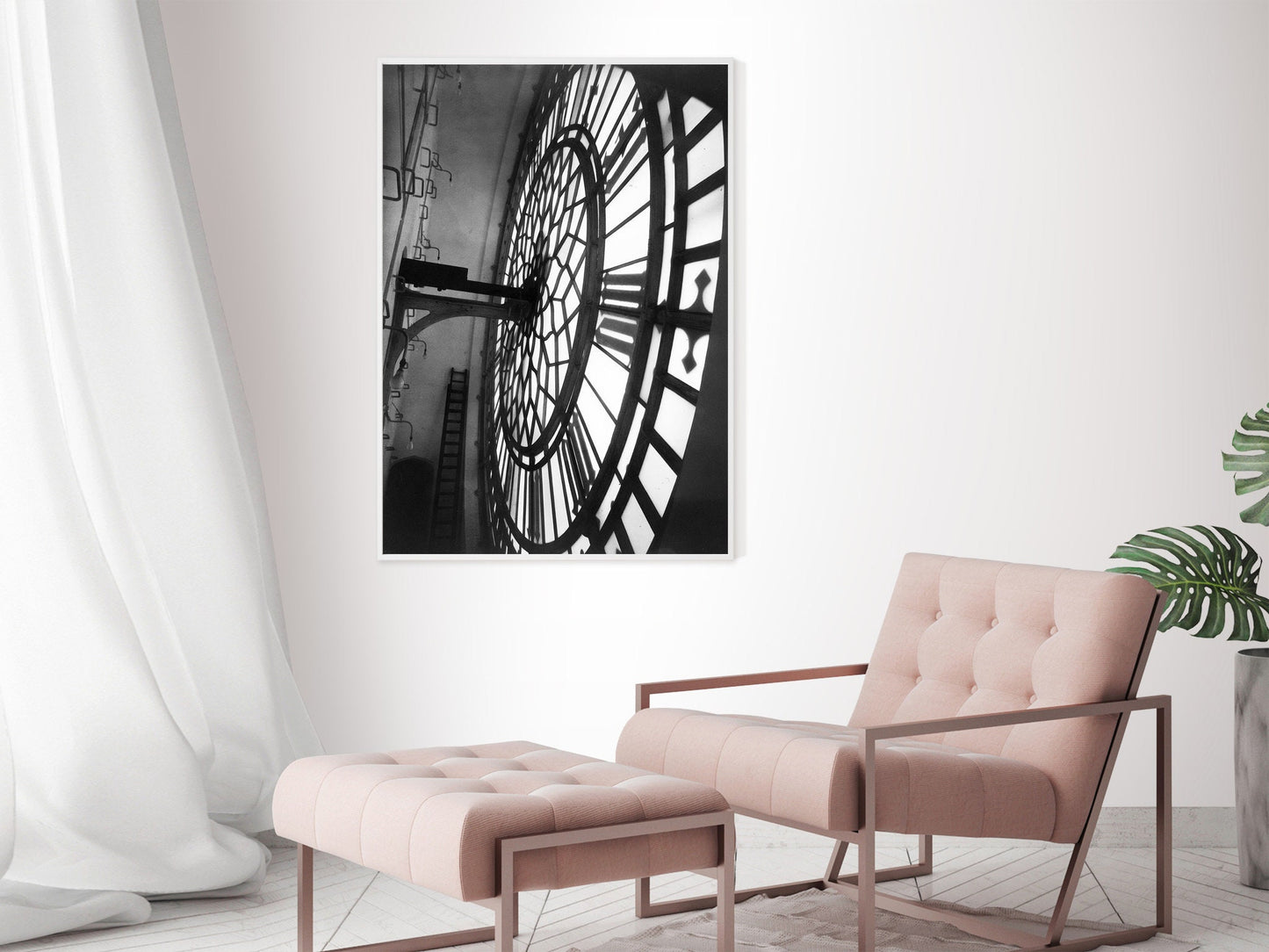 Fine Art Photo, Big Ben Print, Inside St. Stephen's Tower, Westminster Palace, 1925