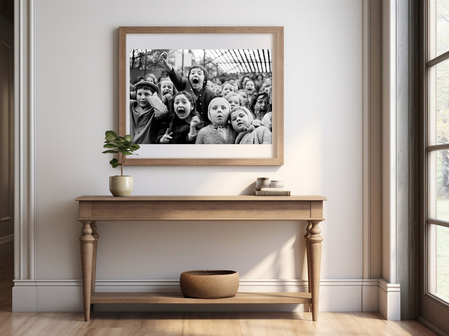 Fine Art Photo by Alfred Eisenstaedt, Children at a puppet theatre Print Poster, France, Paris, 1963