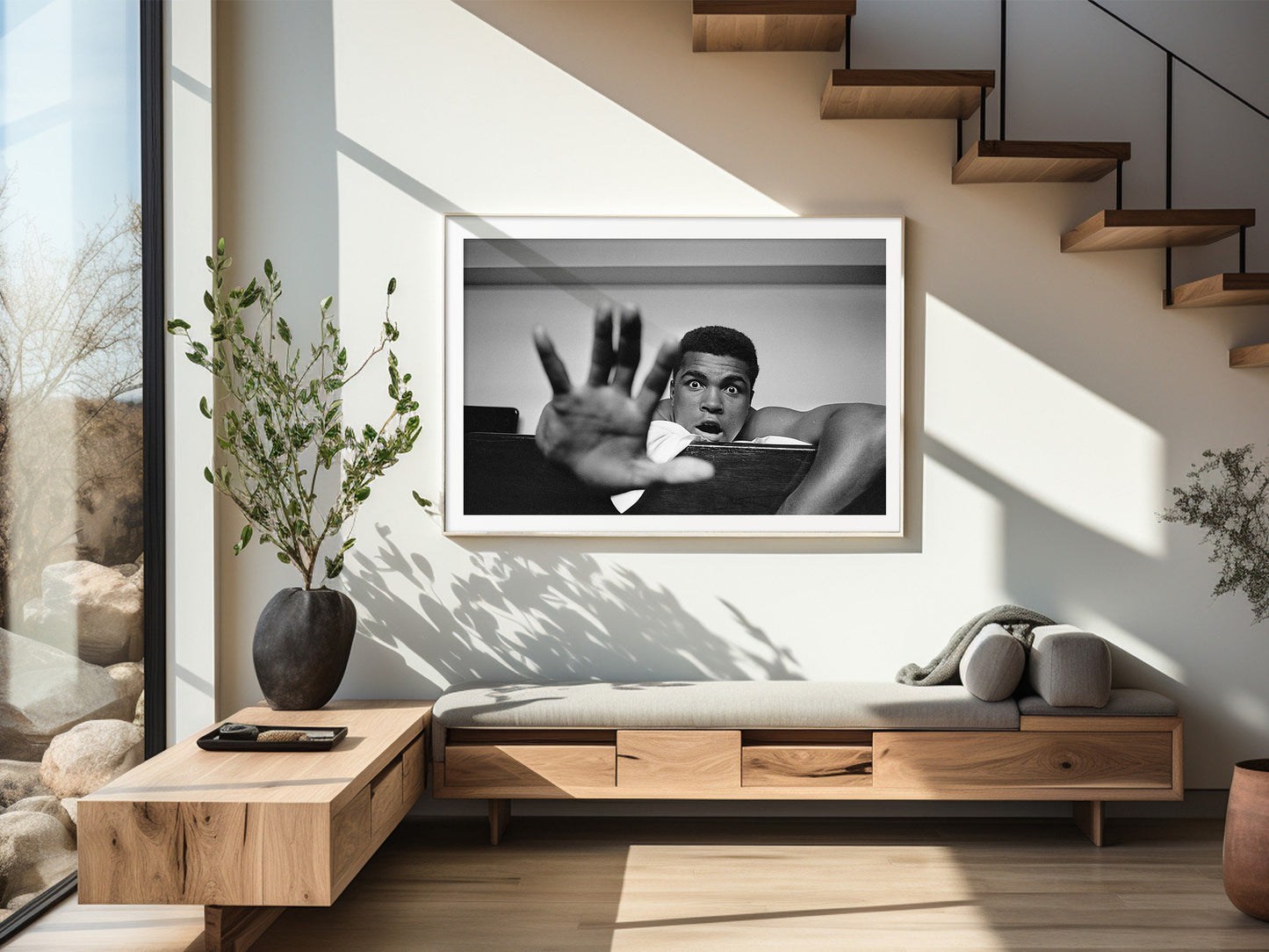 Give Me Five Poster, Muhammad Ali, 1963, by Len Trievnor