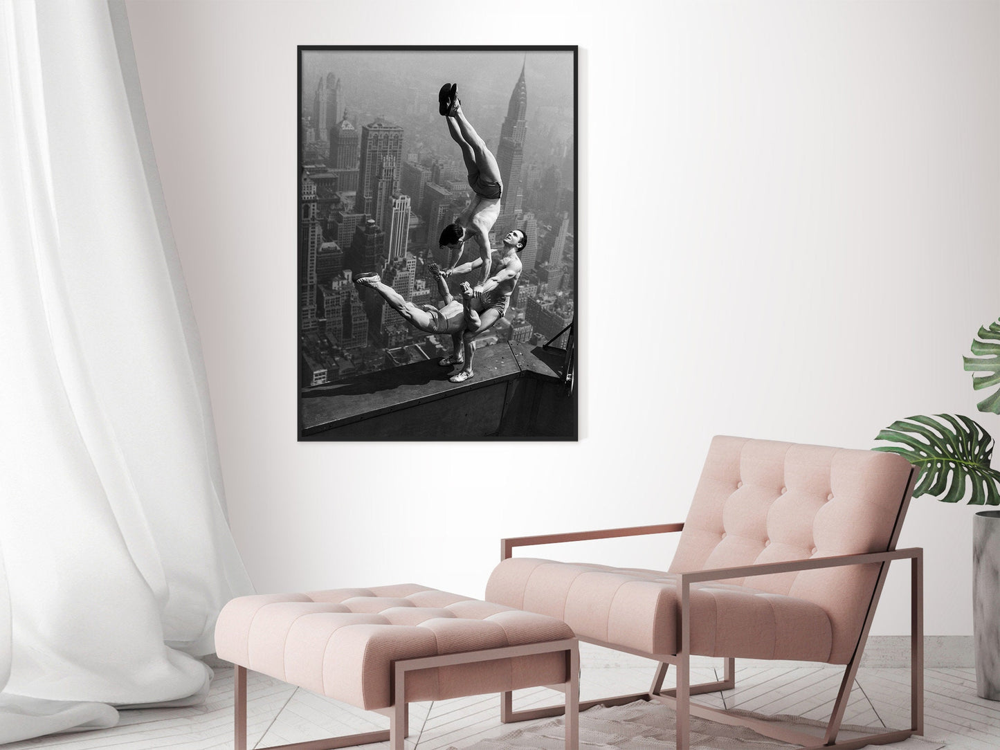 Fine Art Photo, Acrobats Balance On Top Of The Empire State Building Print Poster, 1934