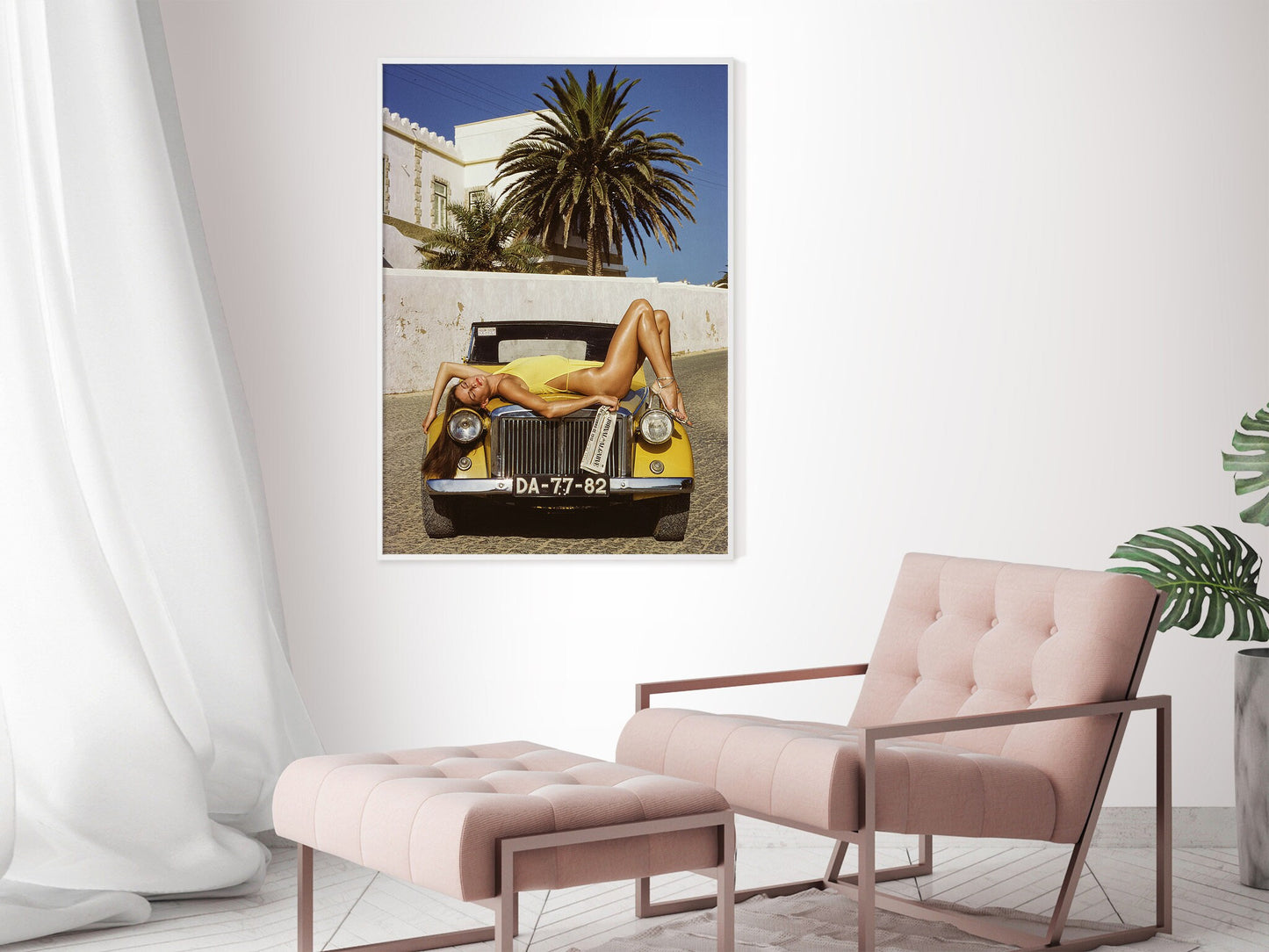 Juli Foster on Car Print Poster, Algarve, Portugal, 1977