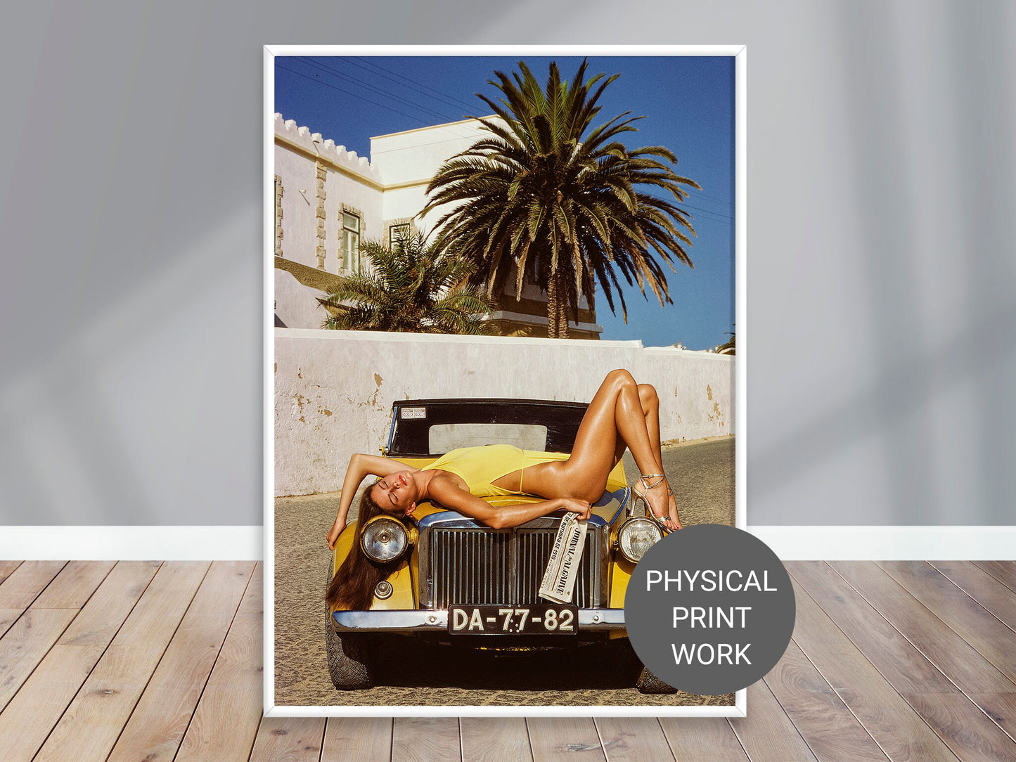 Juli Foster on Car Print Poster, Algarve, Portugal, 1977