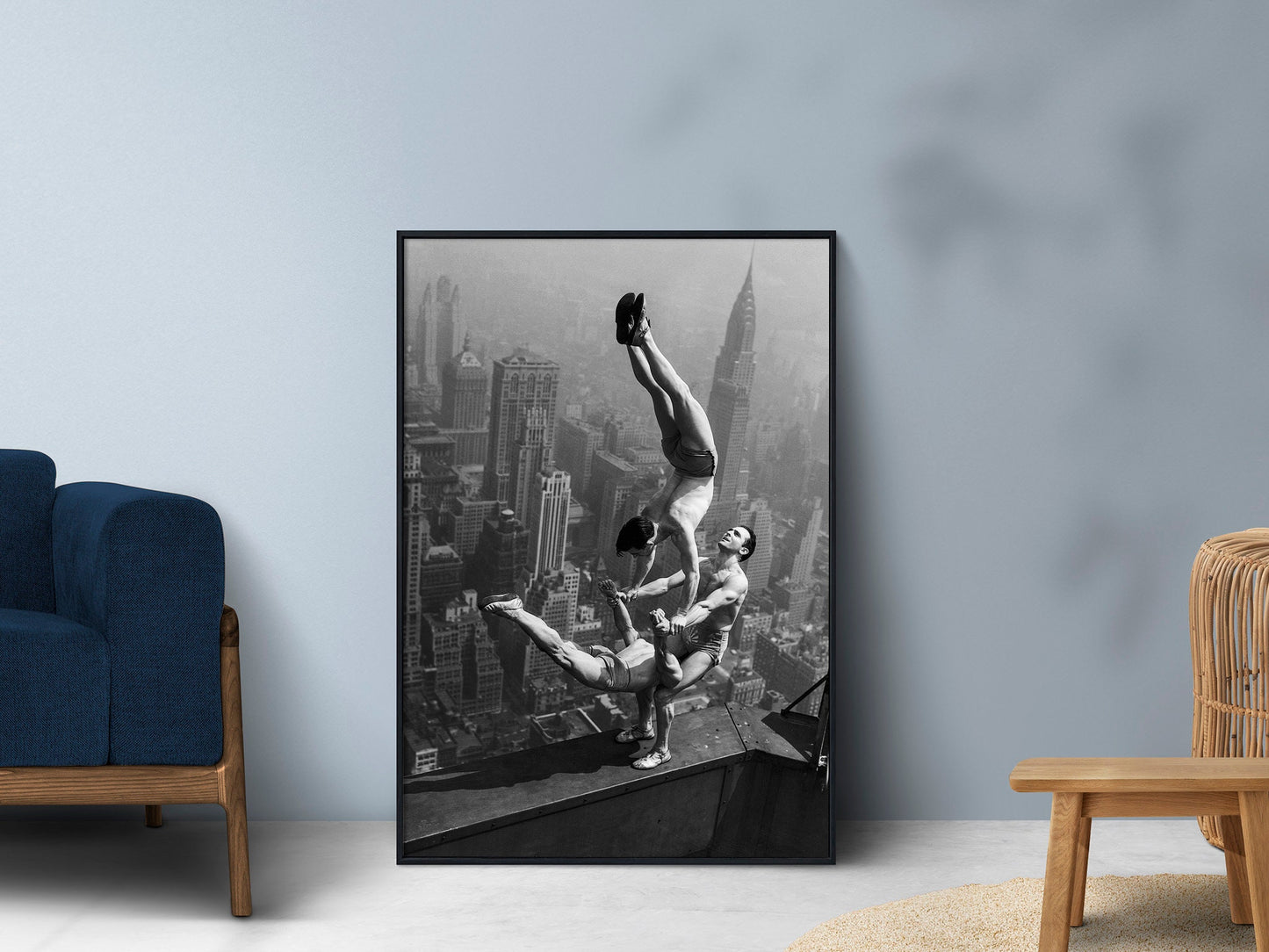 Fine Art Photo, Acrobats Balance On Top Of The Empire State Building Print Poster, 1934