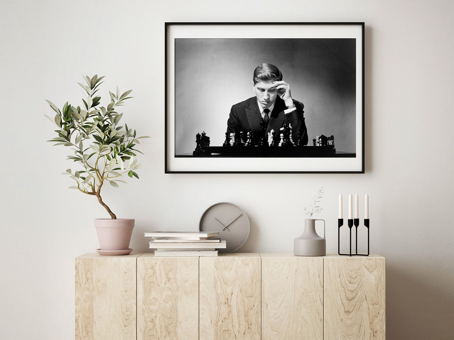 Fine Art Photo, Bobby Fischer Poster Print, Chess Legend in New York City, 1962